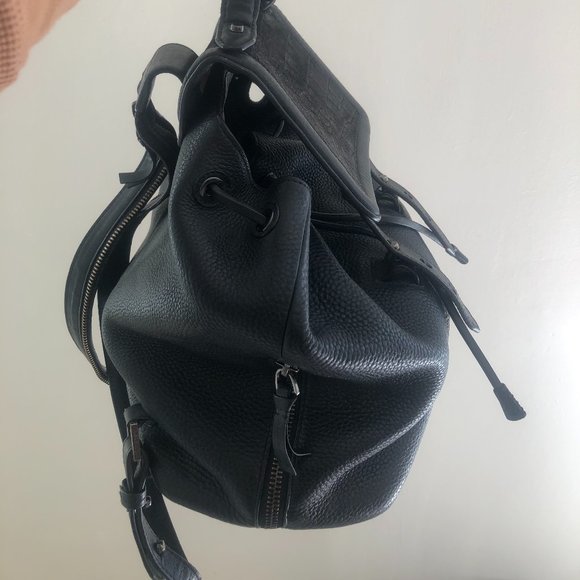 Mackage Black Leather backpack - Picture 4 of 6